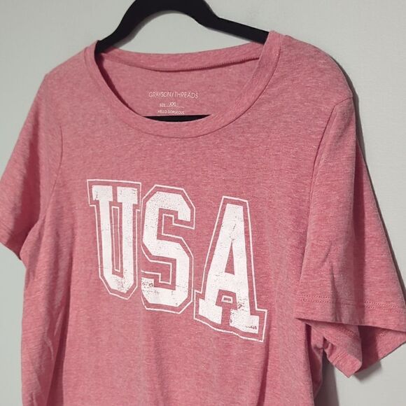 Grayson/Threads Red USA Short Sleeve Shirt - Picture 2 of 5